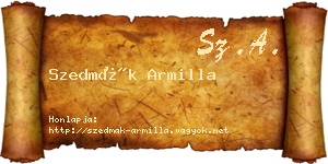 Szedmák Armilla névjegykártya